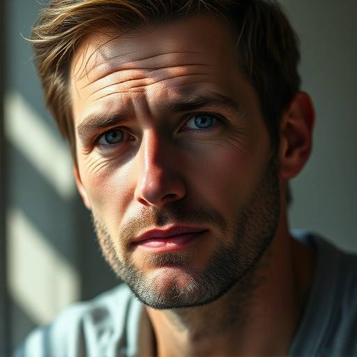 Headshot von David Müller, nachdenklich